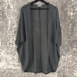 Rolla Coster Size S Oversized Open Front Cardigan Sweater Gray